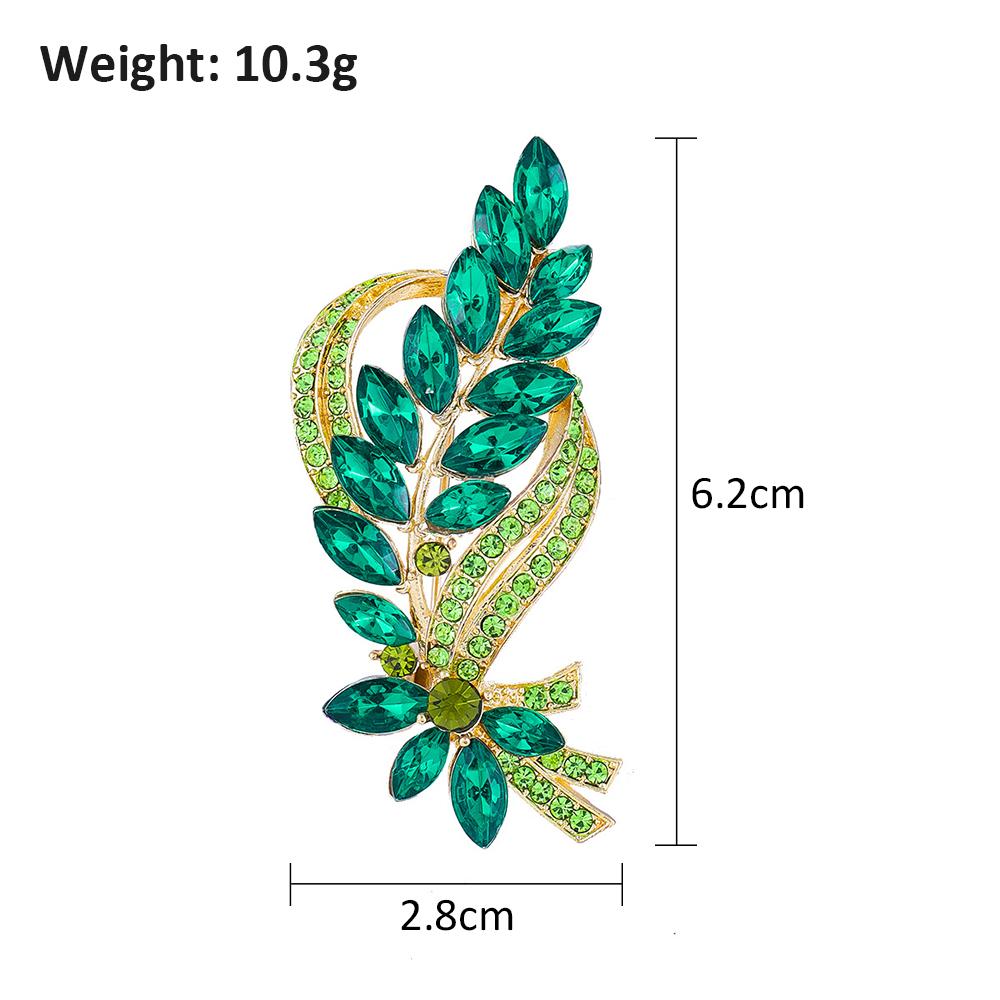 Vintage Crystal Flower Brooch Pin Rhinestone Brooches Gold Jewelry Party Gifts