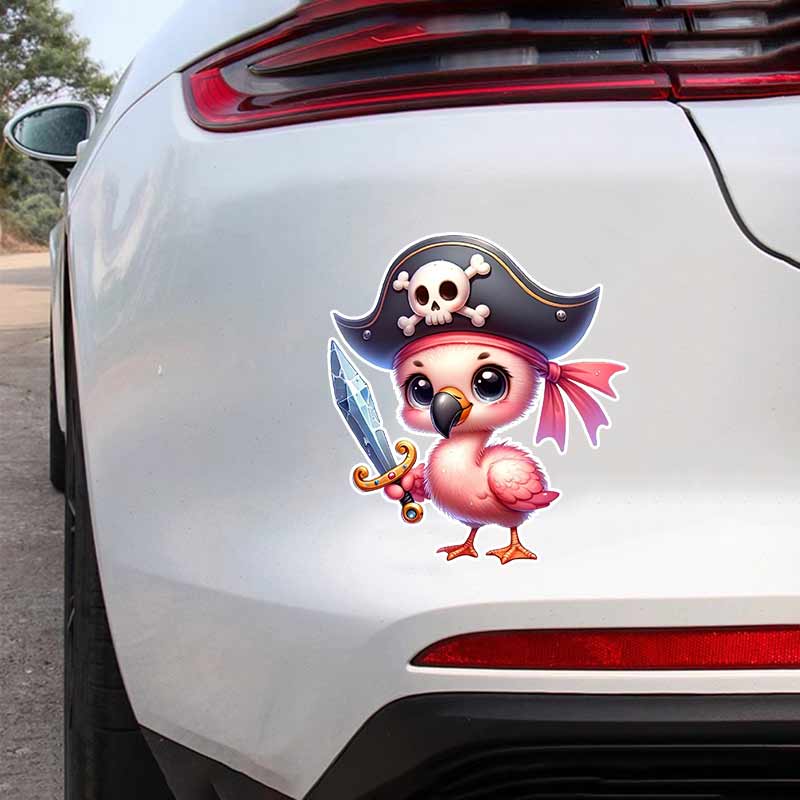 Car Sticker Cute Animal Pirates Sticker Waterproof Vinyl Decal on Bumper Rear Window Laptop Self-adhesive Decal For Car Accessories TM265