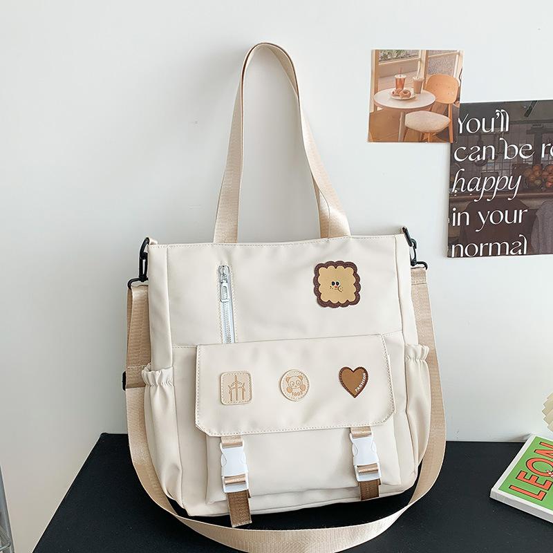 Большая вместительная студенческая сумка, портативная сумка через плечо, милая женская сумка через плечо