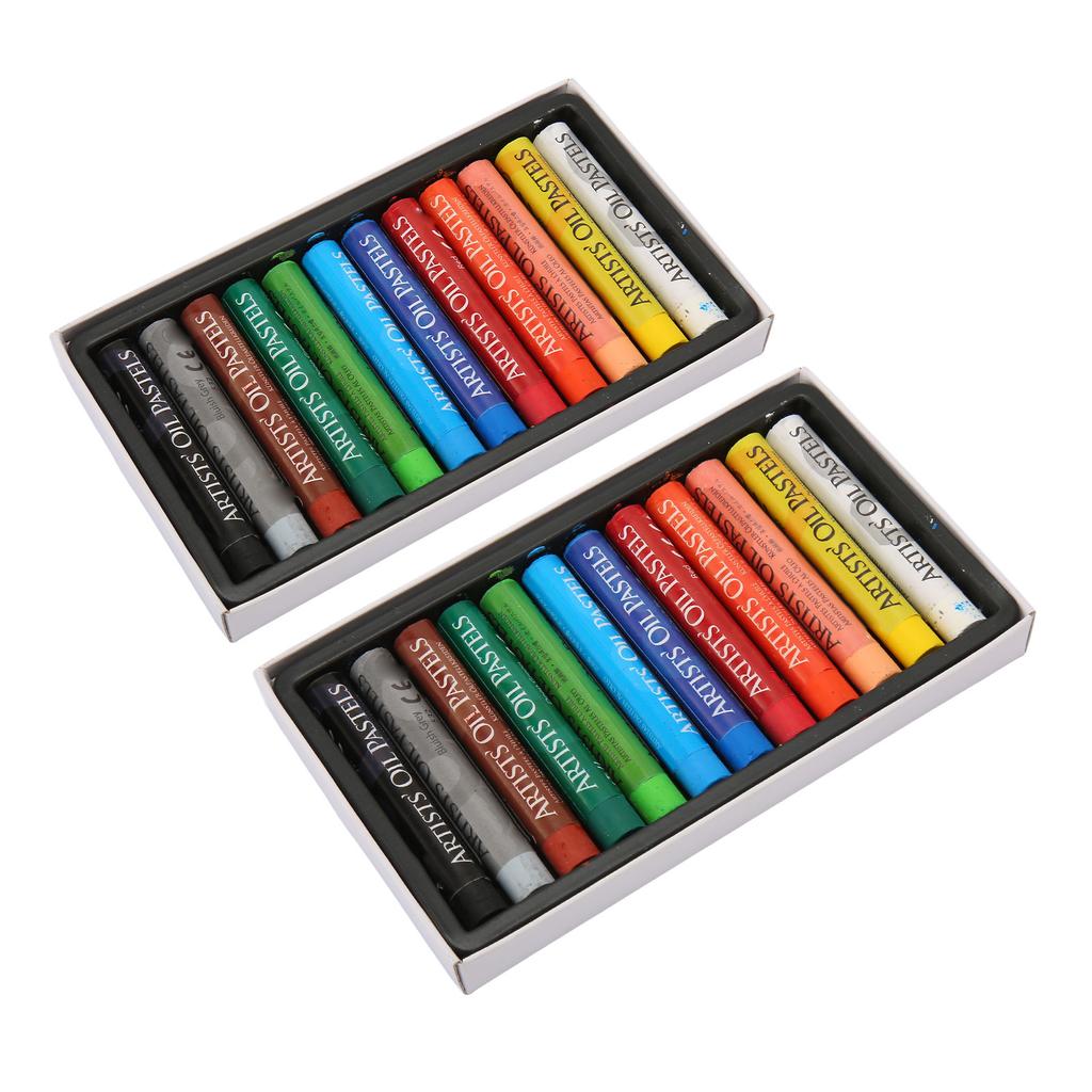 24 шт. масляная пастель мягкая текстура яркие цвета безопасная коробка упакованы художественные масляные мелки для трафарета