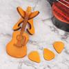 Wooden Guitar Pick Box with Stand,Wooden Plectrum Case,Creative,Mini Storage for