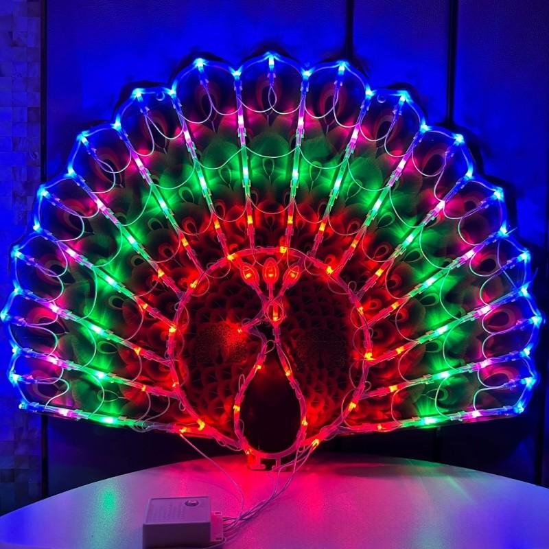 Sunflower Star Peacock Heart Shape Led String Lights For Home And Outdoor Festivities