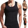 Men's Chest Compression Shirt Slim Tummy Belly Body Shaper Shirt Abdomen Control Waist Trainer Vest Shapewear