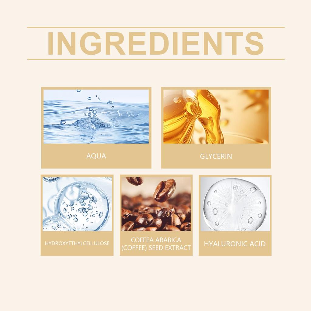 Кофеиновая жидкость для глаз — нежная и приятная на ощупь. Увлажняет и освежает кожу вокруг глаз и уменьшает темные круги,30 мл