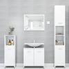 VidaXL Ensemble de meubles de salle de bain 3 pcs Blanc Aggloméré