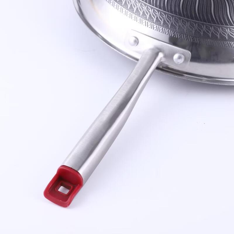 ZISIZ 316 Вок из нержавеющей стали с сотовым дном, антипригарный