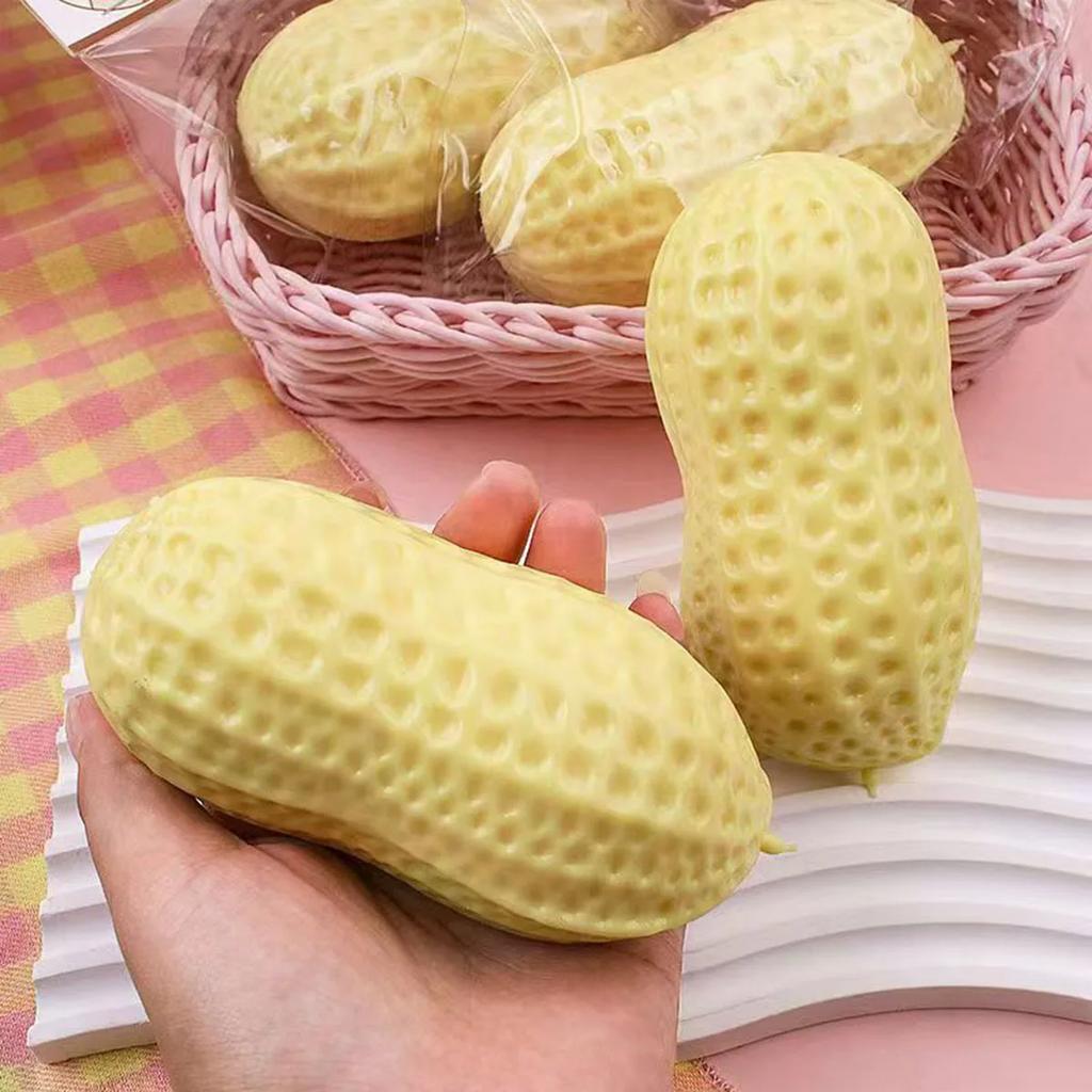 Peanut Stress Ball Crunchy Squeeze Ball Squishy Toy Buttery-Soft Feel Fidget Toy ASMR Sensory Anti Stress Relief Toy for Adults