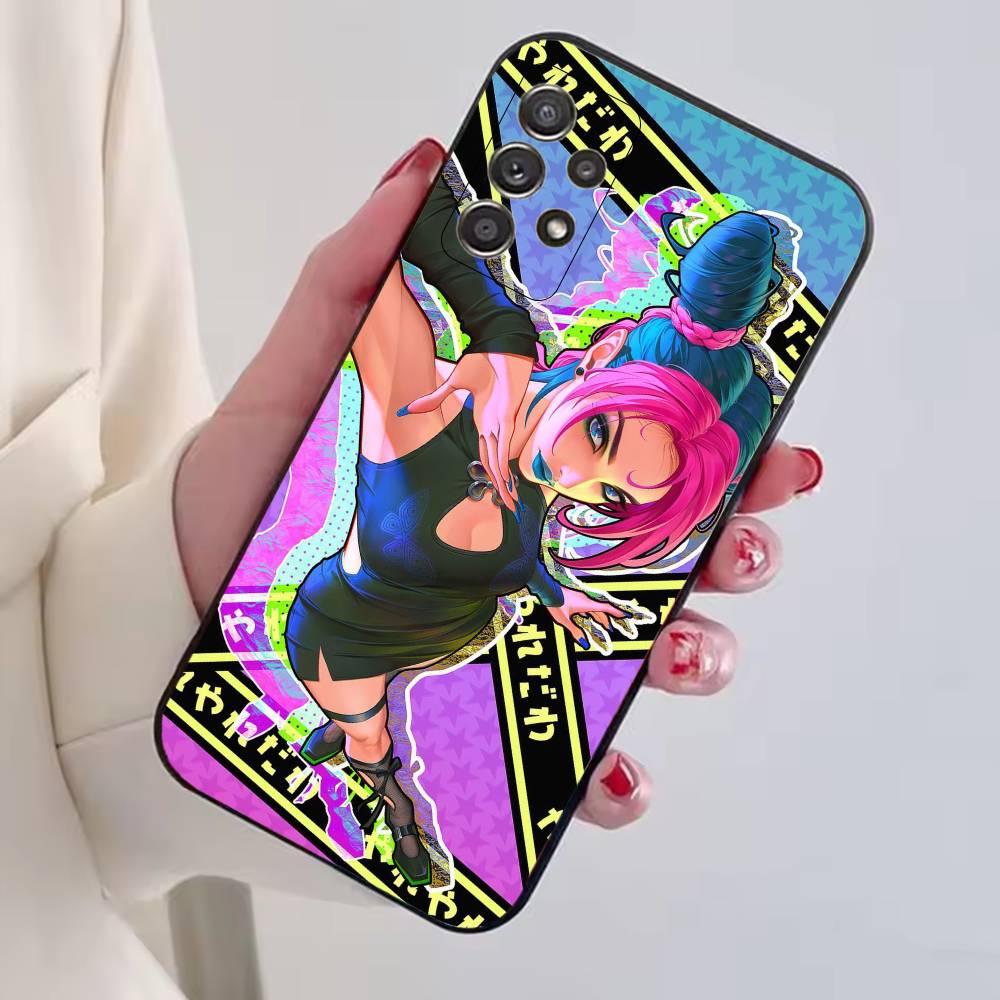 Аниме J-JOJO Крутой Чехол для Телефона с Джолин Кудзё Для Samsung S25,S24,S21,S22,S23,S30,Ultra,S20,Plus,Fe,Lite,Note,10,Черная Крышка