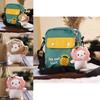 Adorable Plush Cat Toy With Cute Taiyaki Headgear Keychain Charm For Bags 12cm