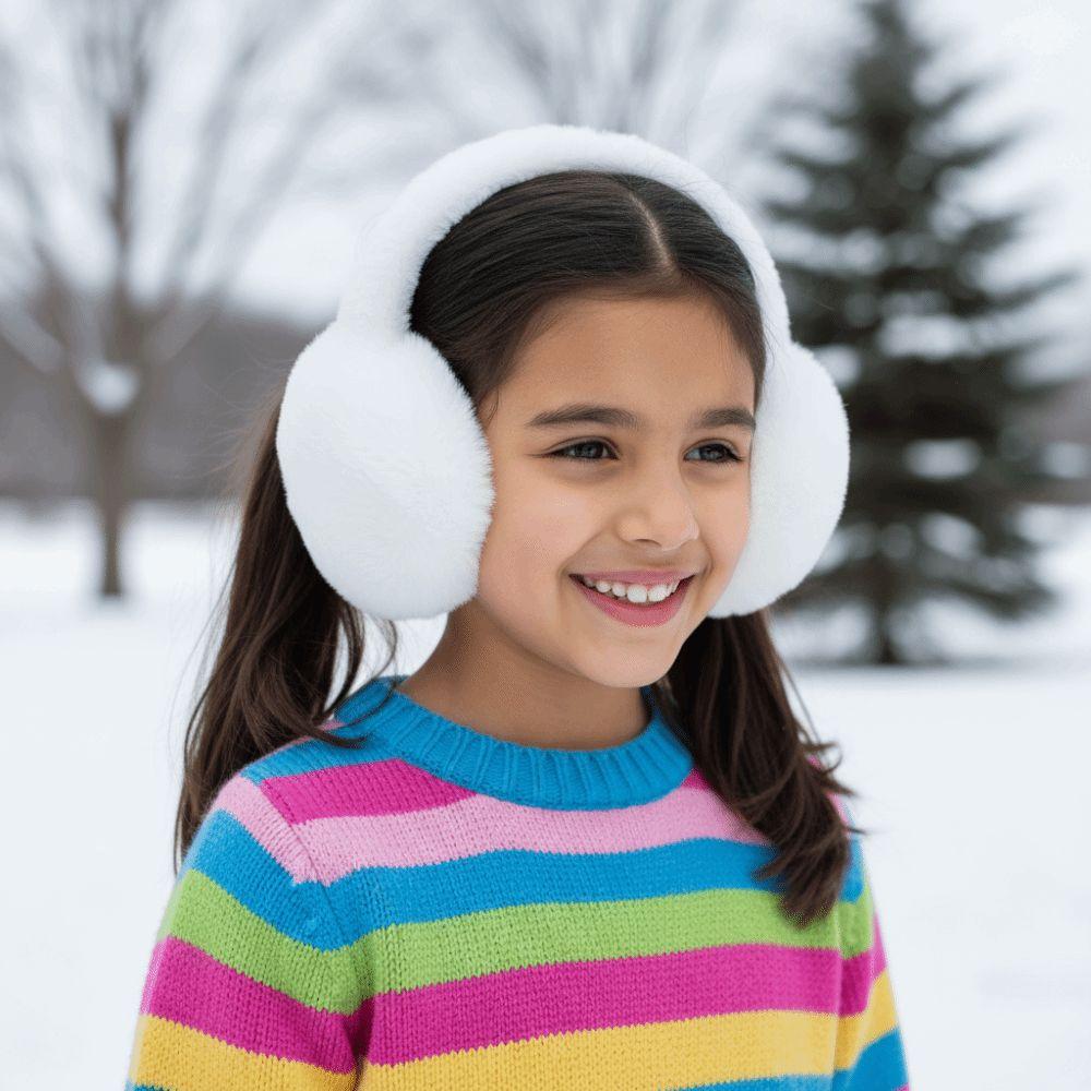 Windproof Foldable Ear Cover Thicken Children's Ear Warmers Fashion Winter Plush Earmuffs  Outdoor
