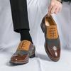 Men Derby Shoes Square Toe Lace-up Mixed Colors Shoes for Men with Size 38-48 Dress Shoes Men