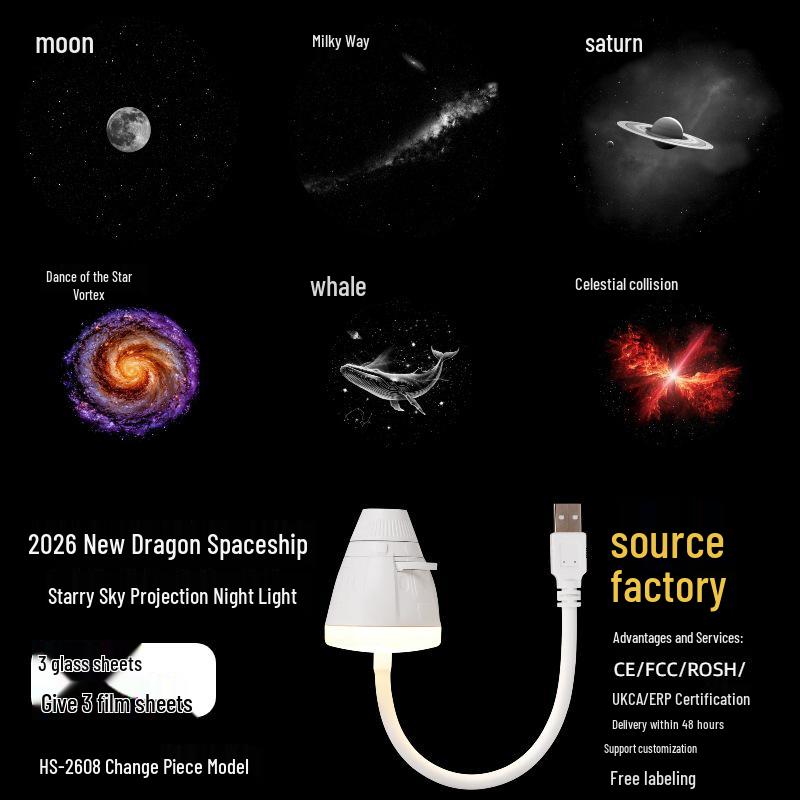 USB Starry Sky Projection Light: Car Interior Atmosphere Lamp