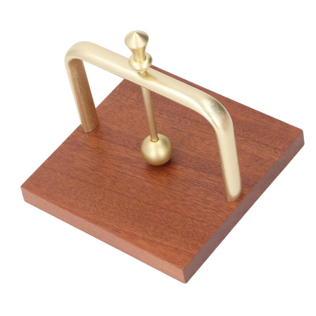 Table Napkin Holder with Lifting Ball Solid Wood Base Metal Rack Napkin Dispenser for Home
