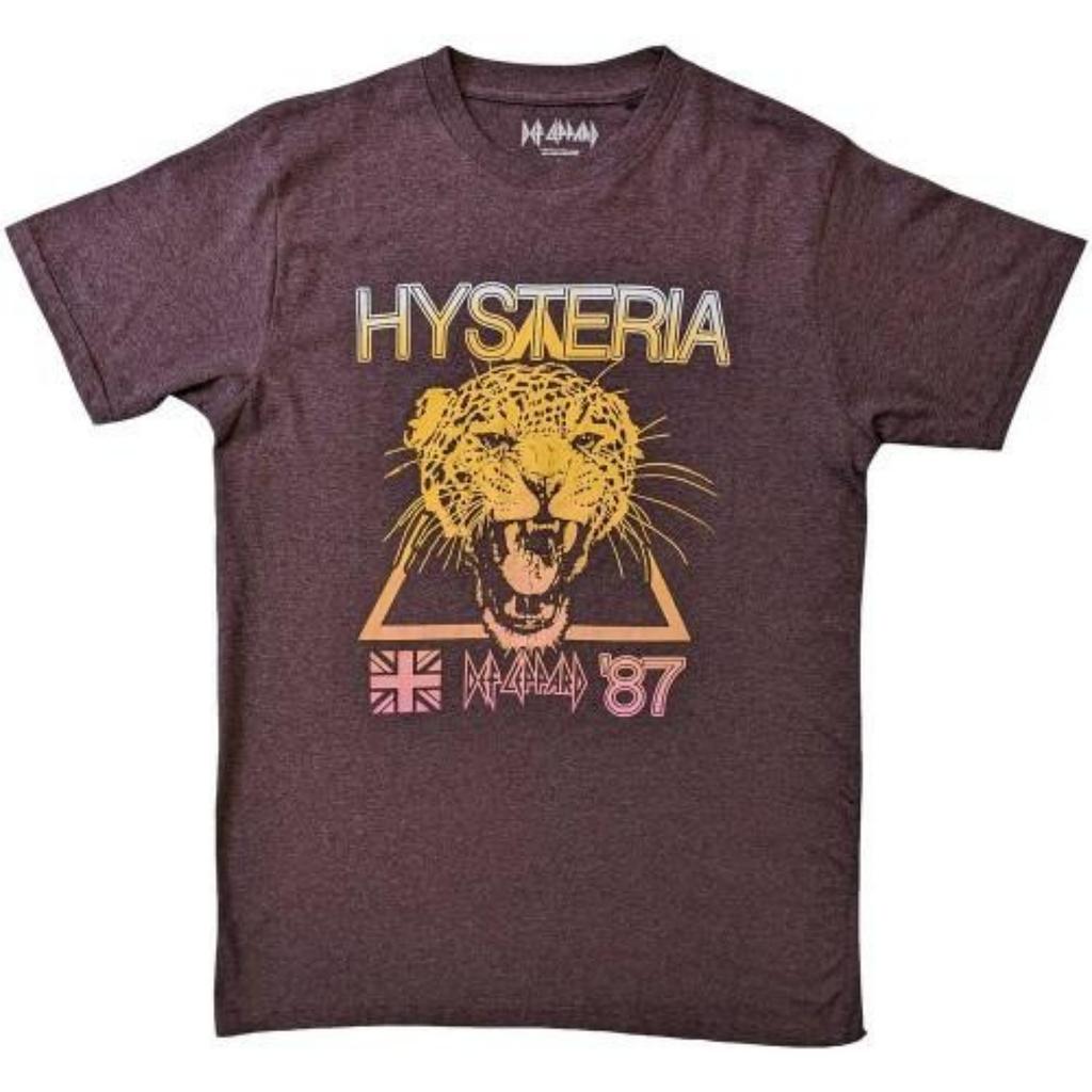 Унисекс Взрослая футболка Def Leppard Hysteria World Tour с принтом на спине