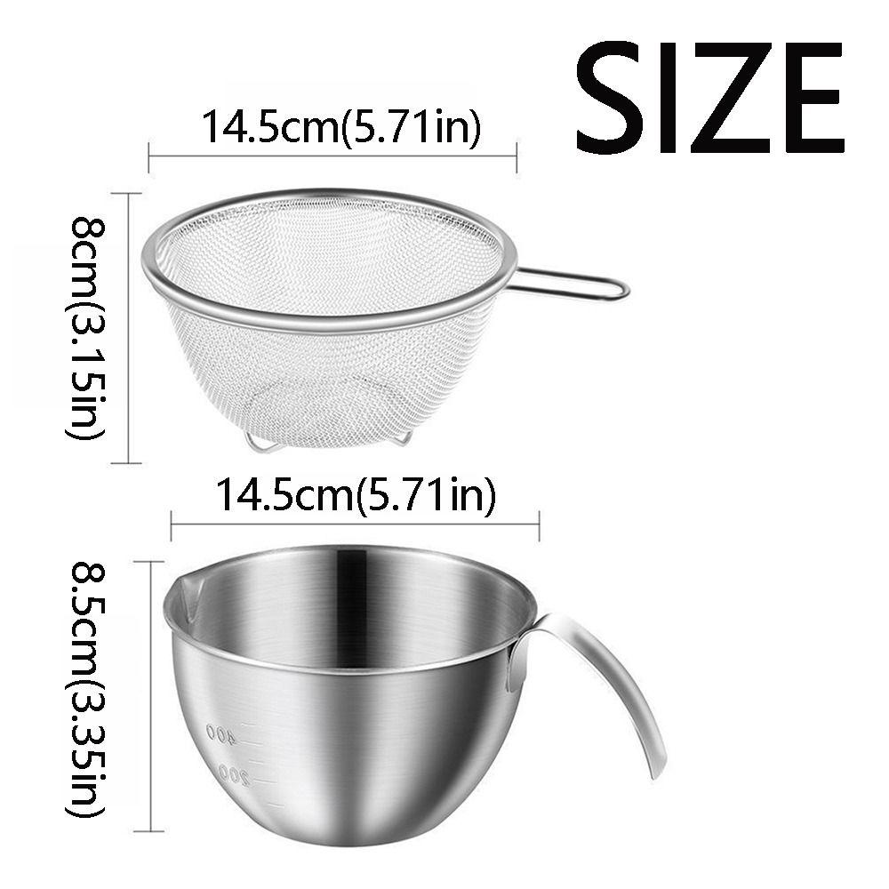 2Pcs/set Large Capacity Stainless Steel Colander Fine Mesh Food Strainer  Draining Pasta