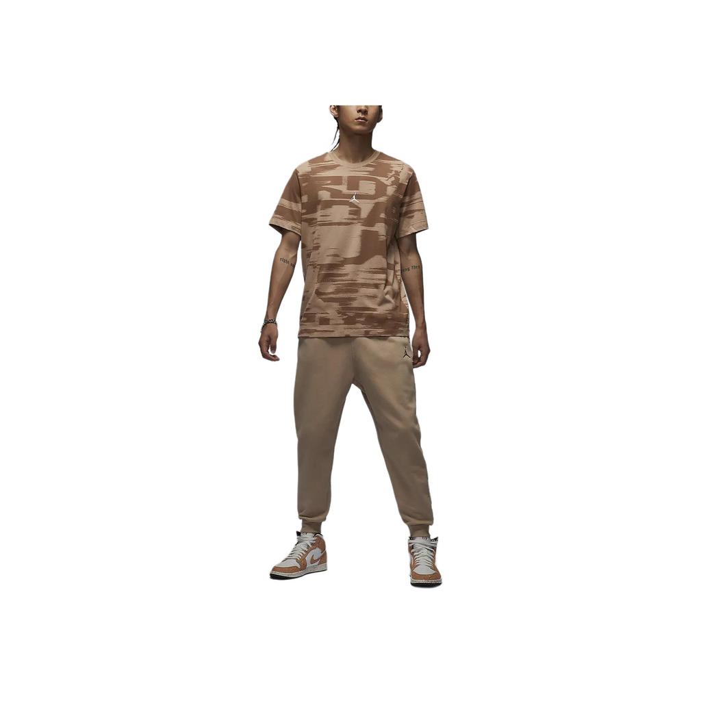 Jordan X MVP Printed Pullover Crew Neck Удобная мягкая футболка с коротким рукавом Мужские топы из льна FZ1918200