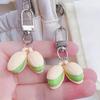 Ключница-брелок из смолы в форме ореха, подвеска для сумки, брелок для ключей автомобиля, компактный, портативный аксессуар