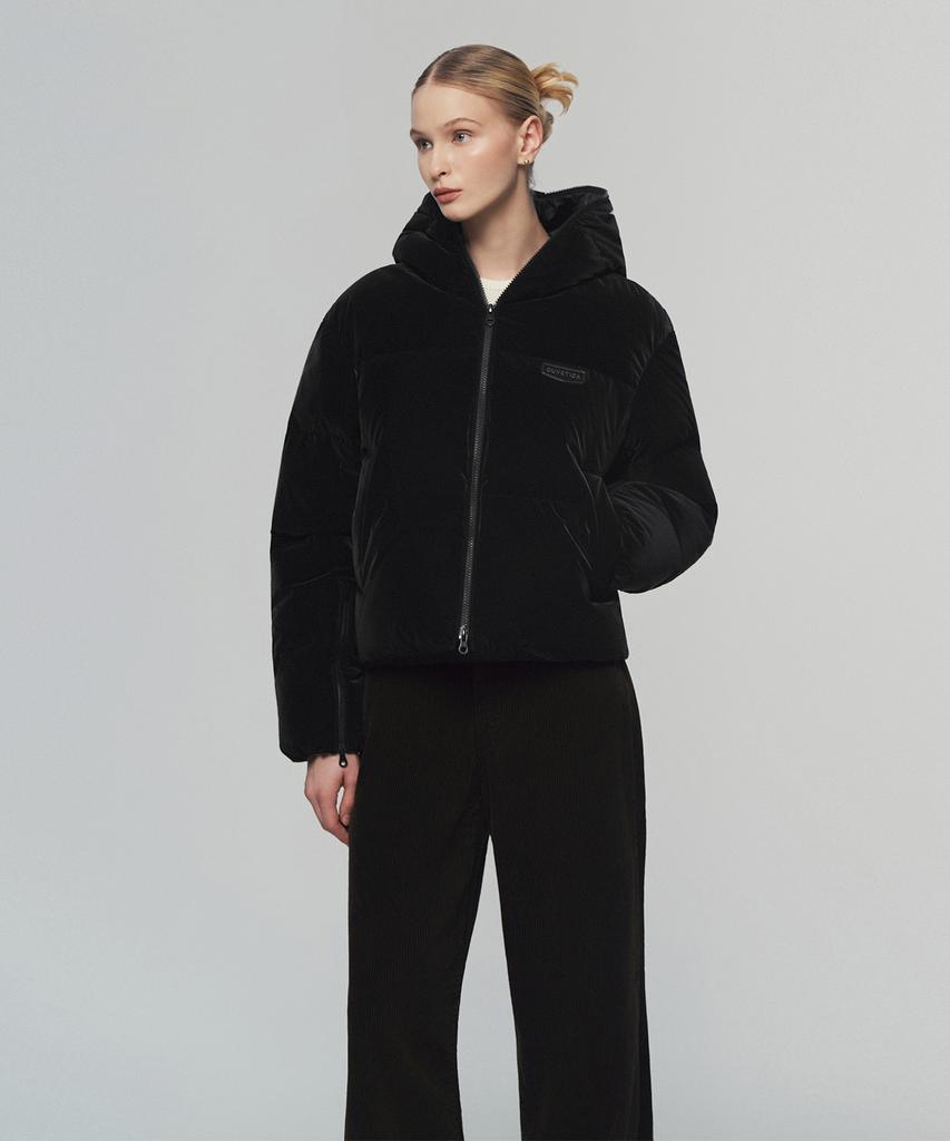 DUVETICA Bellatrix Velvet (Light Black) (Women'S Down Jumper)