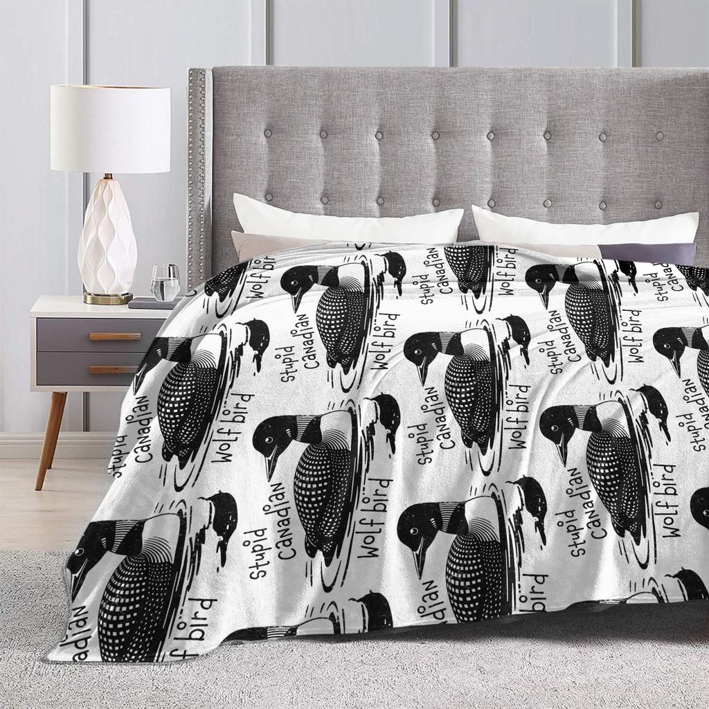 Heated Rivalry Loon Bird Quote Blanket Plush Funny Warm Throw Blanket for Bed Sofa All Season