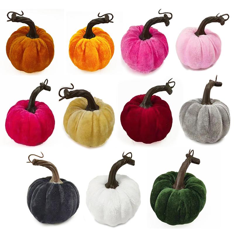 Хэллоуин украшения маленькие тыквы из пены поддельные бархатные тыквы тыквы декор стола