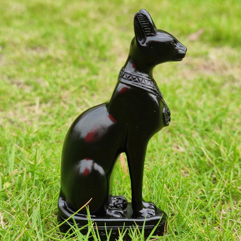 Египетская Богиня Кошка Золотой Декор Статуэтка Бастет Памятный Фигурный Орнамент Настольное Ремесло из Смолы Настольное Украшение Богиня Песка