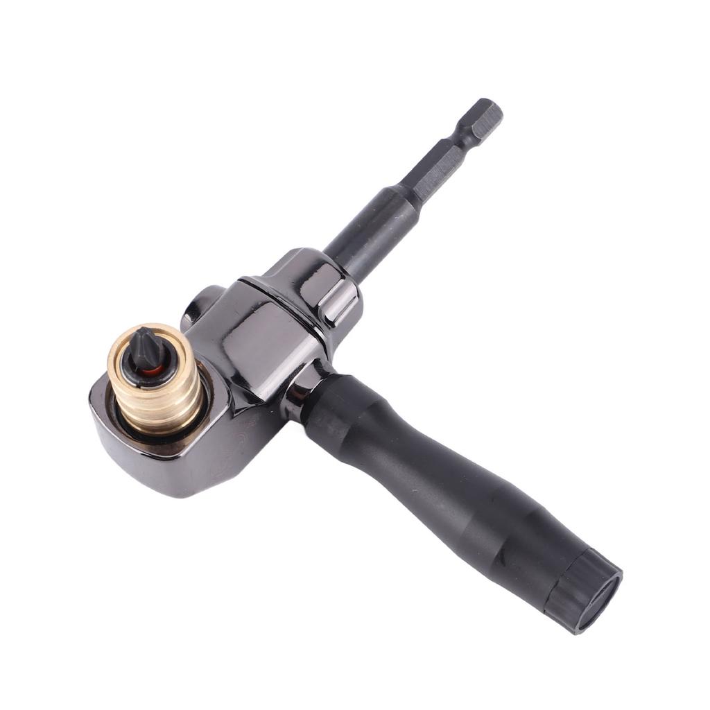 Cordless Drill Attachment Adapter 90 Degree Handle Right Angle Hand Tight Chuck 3 Jaw