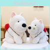 White Highland West Terrier Avocado Backpack Plush Toy Dog Doll Gift Kids