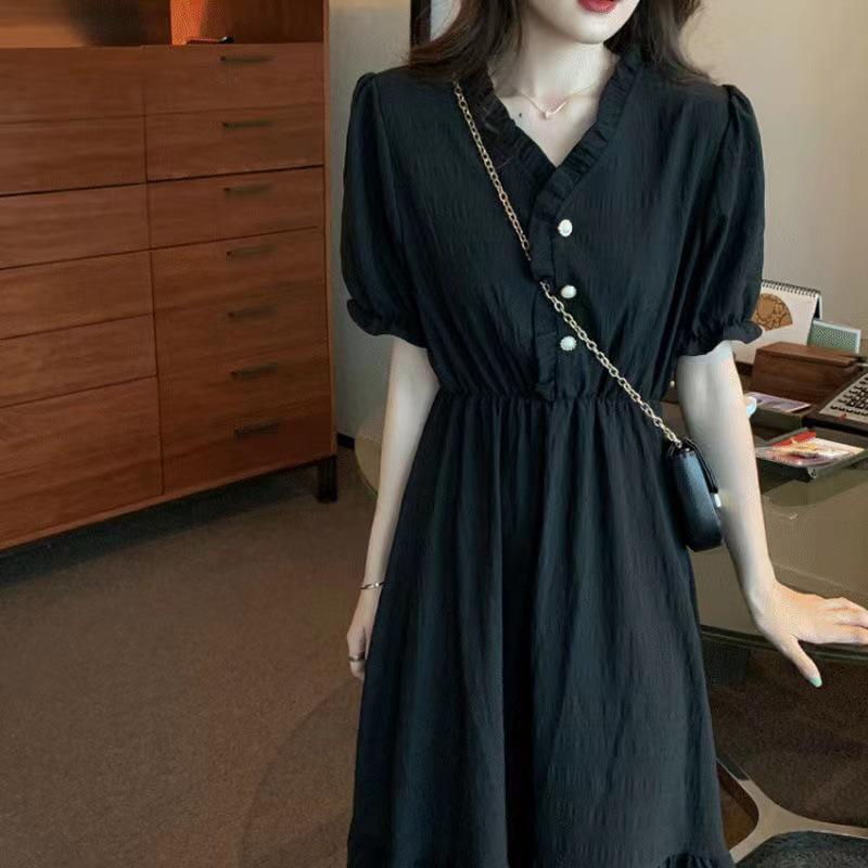 Летнее корейское ретро-белое платье во французском стиле 2023 года с очарованием феи