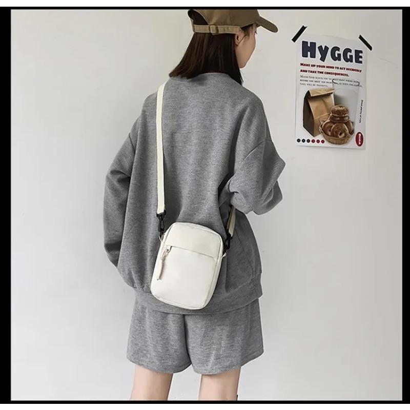 Холщовая женская сумка через плечо Trend Oxford сумка через плечо Корейская однотонная студенческая сумка для телефона Простые сумки-шопперы Кошелек