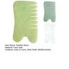 Yousheng Guasha Stone Wide Tooth Clear Surface Compact Size Handheld Multifunctional Scraping Scalp Comb Faux Jade Head Meridians Massage Tool