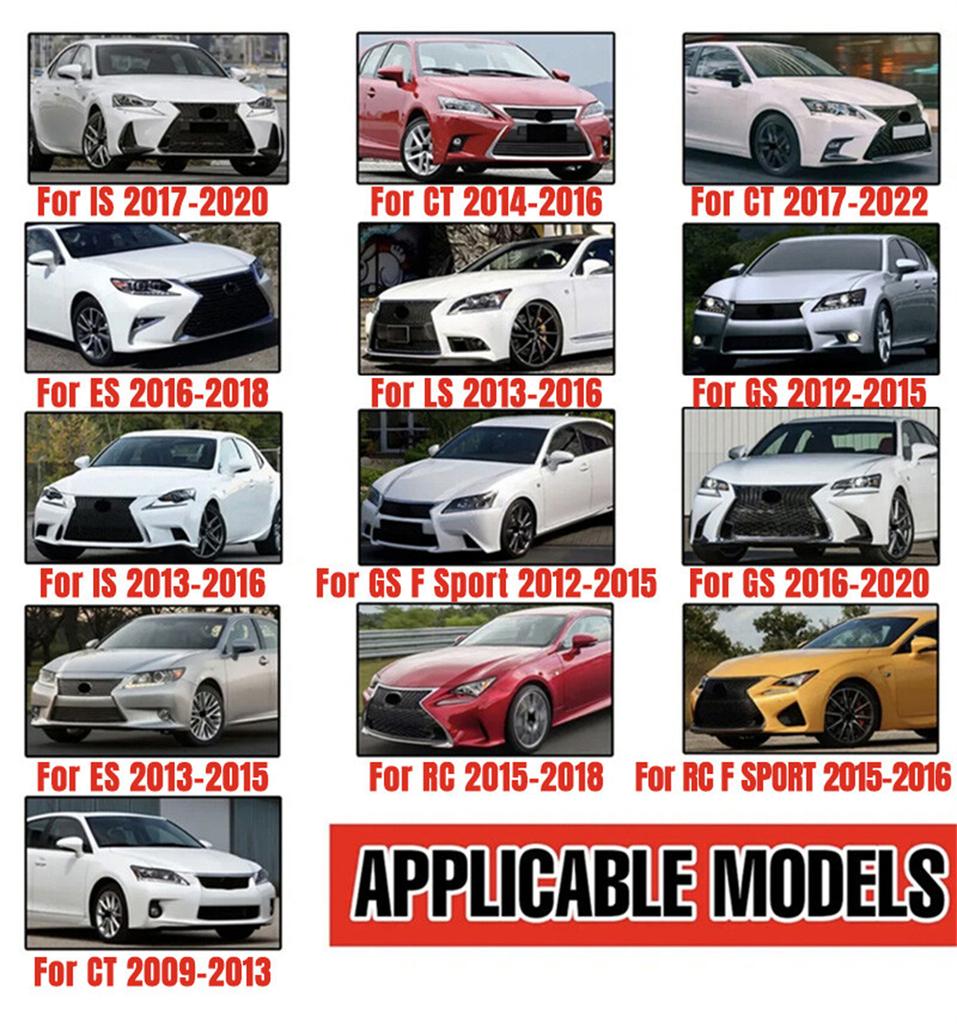 Зеркальные накладки M Horn Глянцево-черные для Lexus IS RC 200 300 350 450 2014-2020