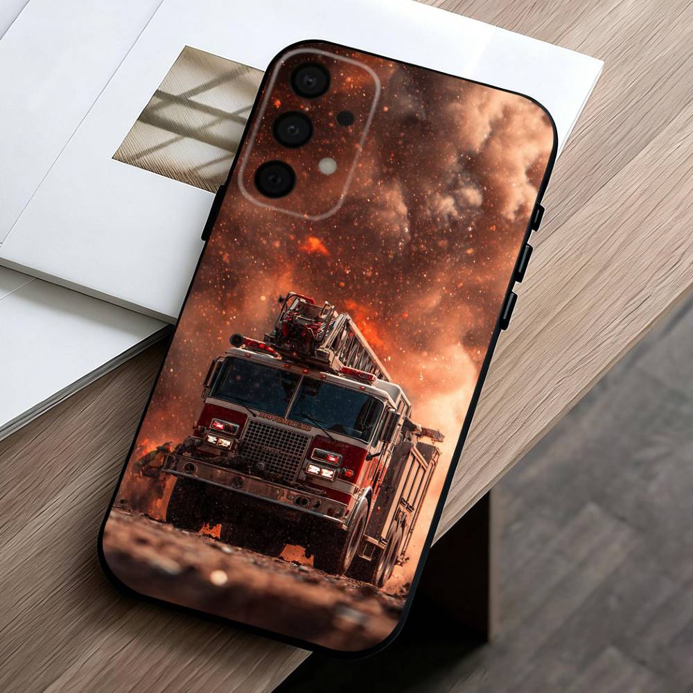 Fire Disaster Firefighter Phone Case For Samsung Galaxy A73,A72,A71,A70,A53,A52,A51,Others Soft Black Cover