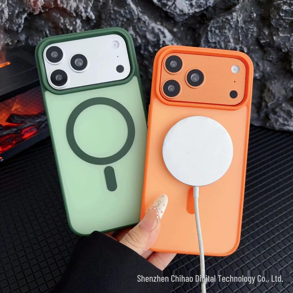Магнитный матовый чехол-блок для iPhone 17 Pro Max - Чехол с полной защитой от падений