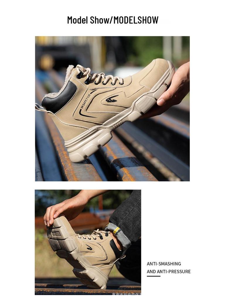 Universal Steel Toe Safety Shoes - Anti-Smash, Anti-Puncture, Wear-Resistant, Soft Sole, Comfortable for All Seasons