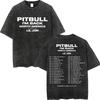 Vintage Washed Pitbull I'm Back Tour 2026 T-shirt Rapper Mr. Worldwide Graphic T Shirts Men Women Fashion Trend Hip Hop T-shirts21