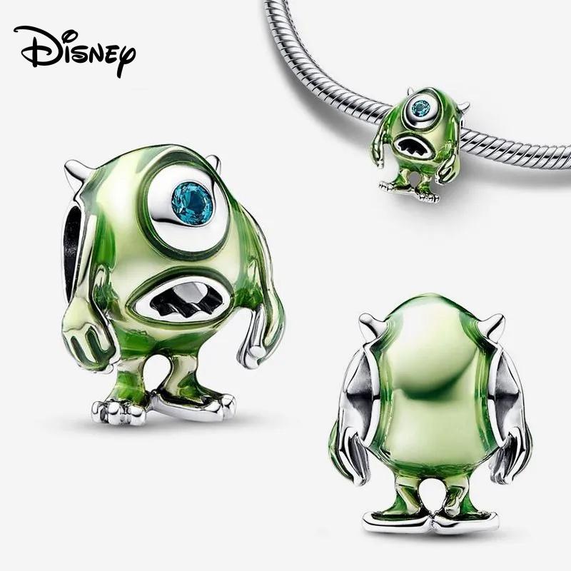 Disney 925 Silver Minnie Strawberry Bear Charms Beads Fits 3mm Original Bracelet Necklace Womens DIY Fine Jewelry Gifts