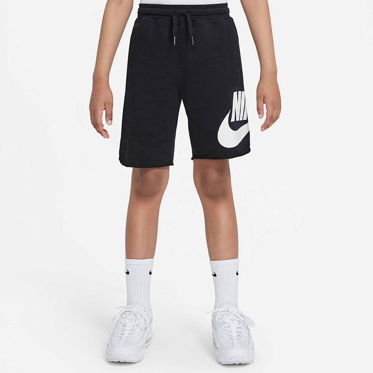 Nike Детские спортивные повседневные шорты с логотипом, детские штаны, черные AT3070-010