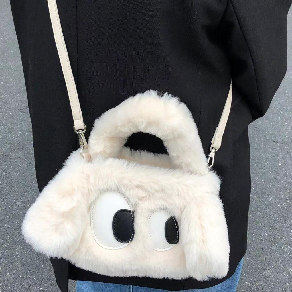 Зимняя популярная меховая сумка, женская, милая плюшевая сумка-переноска в виде мультяшного щенка, на одно плечо, кроссбоди, женская