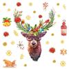 Christmas Cartoon Elk, Wall Decoration, Self-adhesive Snowflake Stickers, Refrigerator Magnets, Room Decoration