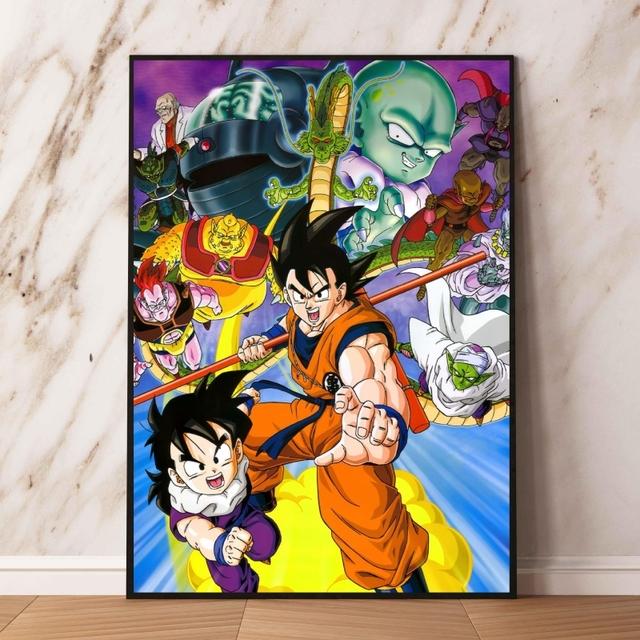 Холст Плакат Dragon Ball Wukong Krilin Декоративный принт Комната Семейная картина Настенное украшение Классика