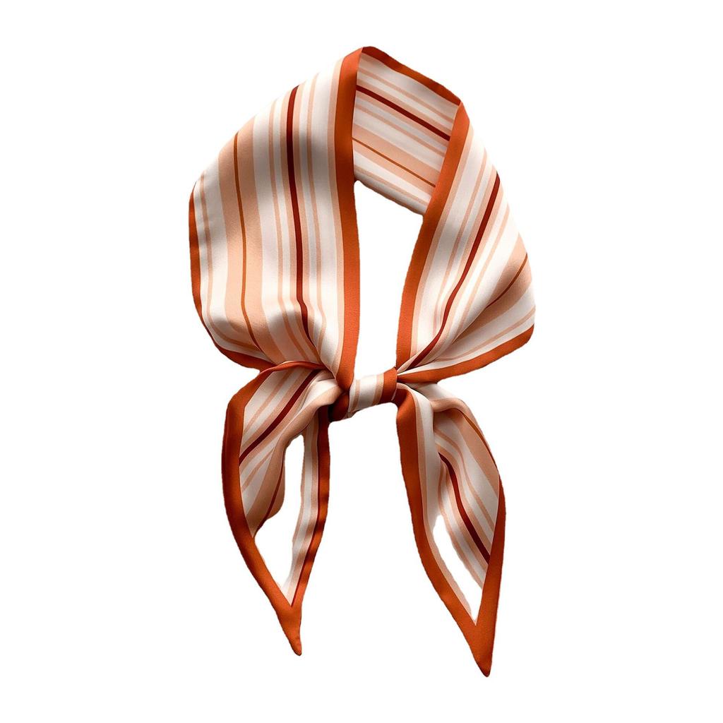 2021 New Fashion Silk Scarf For Women Neck Hair Tie Band Bag Warp Soft Neckerchief Hijab Headscarf Bandana Female Foulard