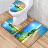 Текстурированный туалетный трехсекционный напольный коврик, ванный трехсекционный ковер, придверный коврик