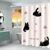 Ванная комната Душевая занавеска Ванная комната Шторы для кошек для спальни Складные перегородки Аксессуары Водонепроницаемая ткань Вещи