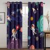 3D персональные пользовательские мультяшные космические ракеты, милые детские занавески на окна, детские короткие шторы для гостиной, спальни