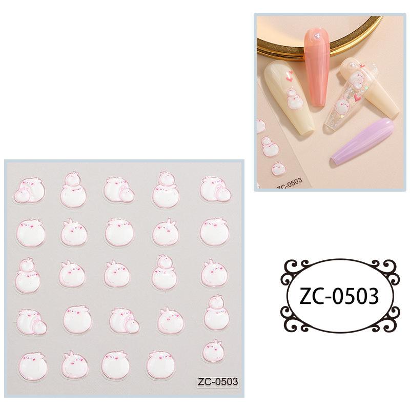 Мягкие клейкие наклейки для ногтей с тиснением, симпатичные 5D трехмерные наклейки для ногтей в виде звезд