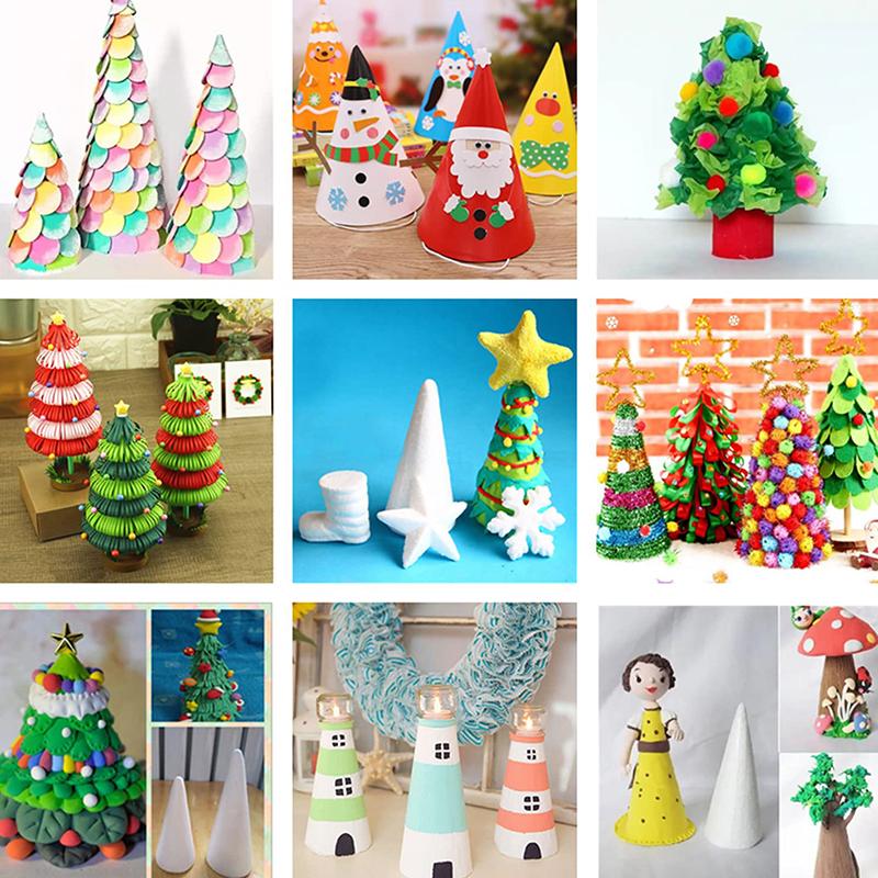 Рождественская елка, пенополистирол, наконечник, конус, ремесло, материалы для рукоделия, ручная работа, вечерние, праздничные, фестивальные украшения, детские игрушки