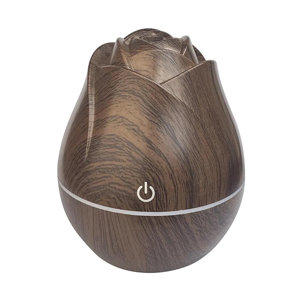 Увлажнитель воздуха с эффектом розового дерева, USB, бесшумный, для пополнения воды в спальне, цветной градиентный свет, ароматерапия, диффузор эфирных масел