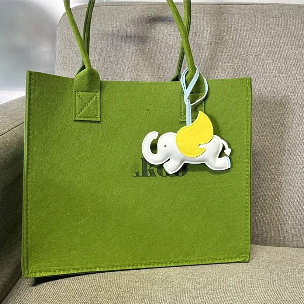 Animal Flying Wings Elephant Keychain PU Leather Bag Pendant Multi-color PU Leather Hanger Women