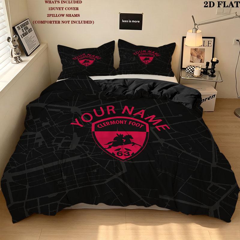 Custom Clermont Foot Bedding Quilt Set Quilt Cover Pillowcase Home Decoration Birthday Gift (1 * duvet cover + 2 * pillowcase, without core)