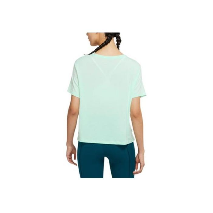 Nike Однотонная свободная футболка с коротким рукавом, женские топы, зеленый цвет DM7026-379